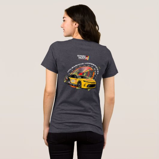Speed Hunter (donkere modus) | Dames Tri-Blend Shirt (Achterkant volledig)