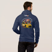 Speed Hunter (donkere modus) | Mannen Full-zip Hoodie (Achterkant volledig)