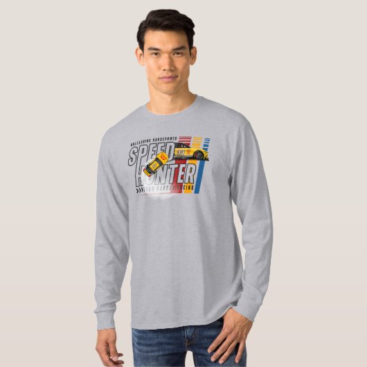 Speed Hunter | Heren Lange Mouwen T-shirt (Voorkant volledig)