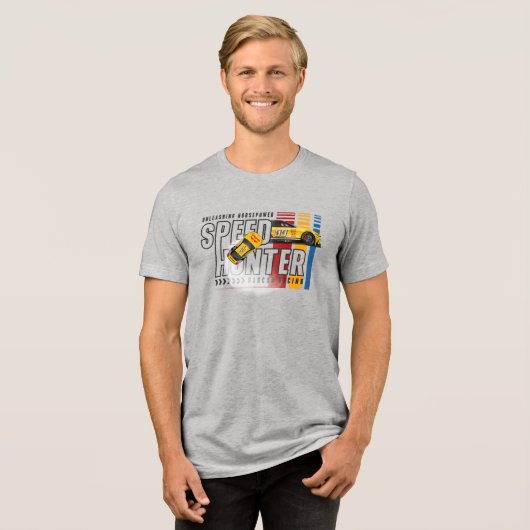Speed Hunter | Heren Tri-Blend Shirt (Voorkant volledig)