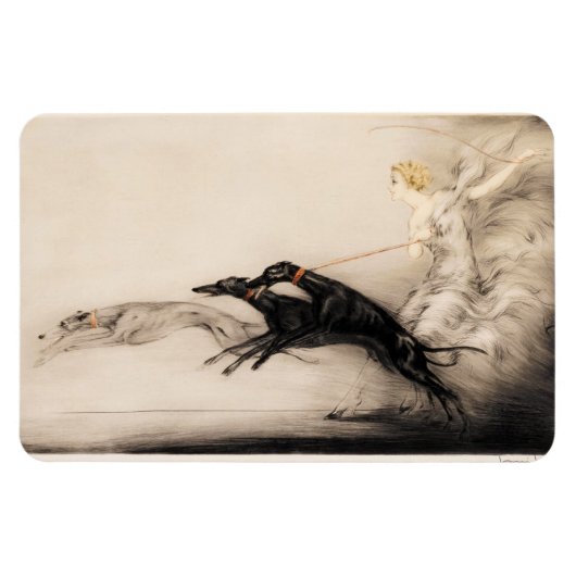 Speed II, Vitesse, 1933 door Louis Icart Magneet (Horizontaal)