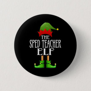 Speed leraar elf Xmas Grappige Familie Matching Ch Ronde Button 5,7 Cm