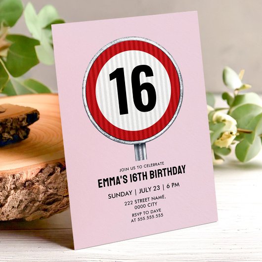 Speed Limit 16th Birthday - ANY AGE Kaart