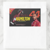 Speed meets Legacy Lewis Hamilton voegt zich bij F Rechthoekige Sticker (Tas)