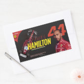 Speed meets Legacy Lewis Hamilton voegt zich bij F Rechthoekige Sticker (Envelop)