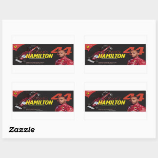 Speed meets Legacy Lewis Hamilton voegt zich bij F Rechthoekige Sticker