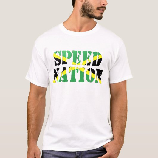 Speed Nation Jamaican Flag Singlet T-shirt (Voorkant)
