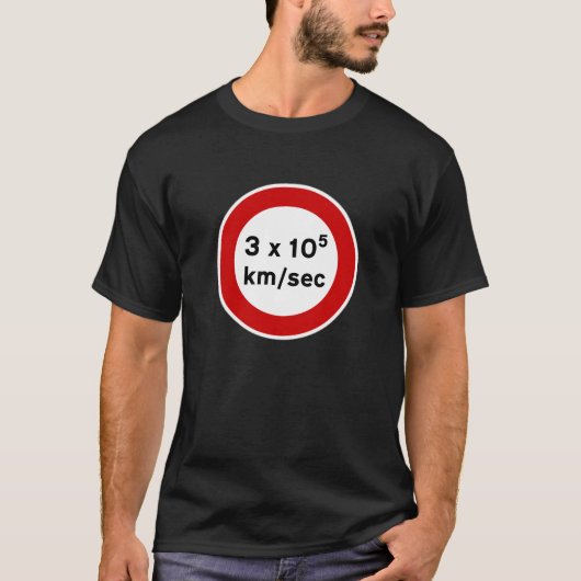 Speed of Light Sign Dark-Color Shirt (Voorkant)