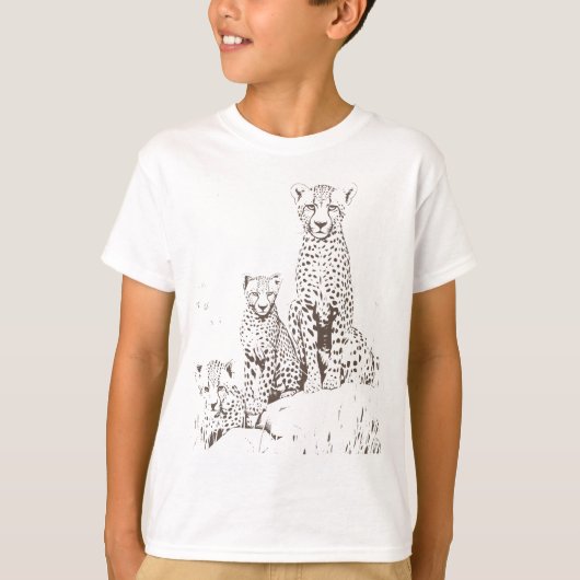 "Speed of the Savannah: Majestic Cheetah T-Shirt" T-shirt (Voorkant)