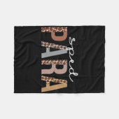 Speed Para Leopard Appreciation Fun voor vrouwen v Fleece Deken (Voorkant (Horizontaal))