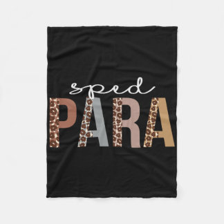 Speed Para Leopard Appreciation Fun voor vrouwen v Fleece Deken
