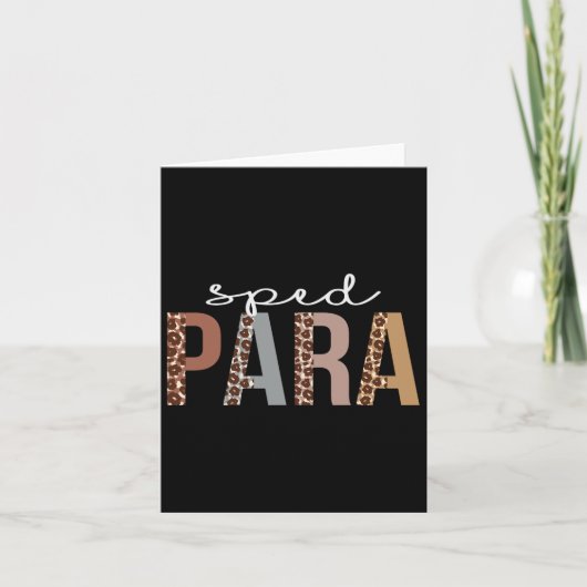Speed Para Leopard Appreciation Fun voor vrouwen v Kaart (Voorkant)