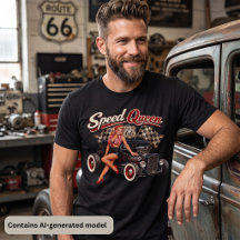 Speed Queen Vintage Hot Rod Pin-Up Meisje