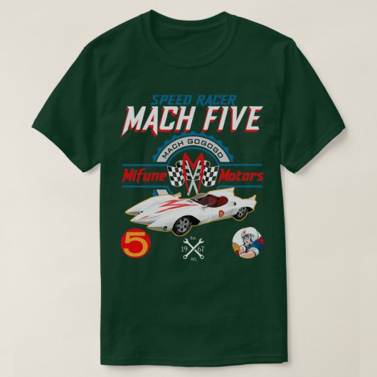 Speed Racer Mach 5 Mifune Motors T-shirt (Design voorkant)