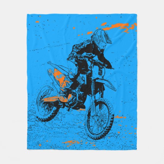 Speed Racer - Motorcross Racer Acryl Print Fleece Deken (Voorkant)