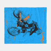 Speed Racer - Motorcross Racer Acryl Print Fleece Deken (Voorkant (Horizontaal))