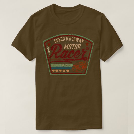 Speed Raceway Custom Racer motorfietsen T-shirt (Design voorkant)