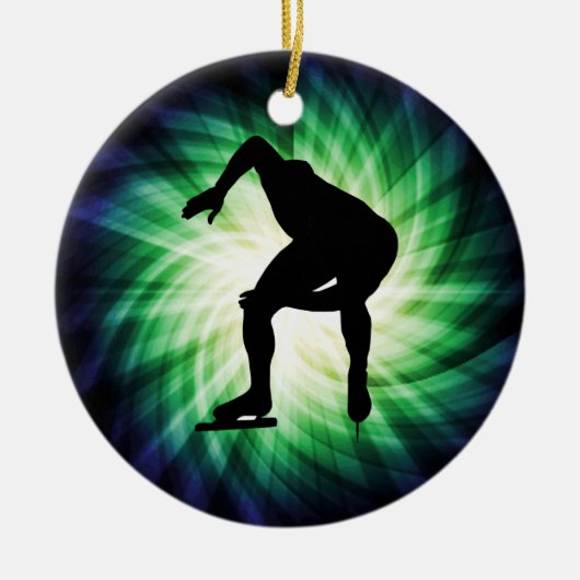 Speed Skater Gift Keramisch Ornament (Voorkant)