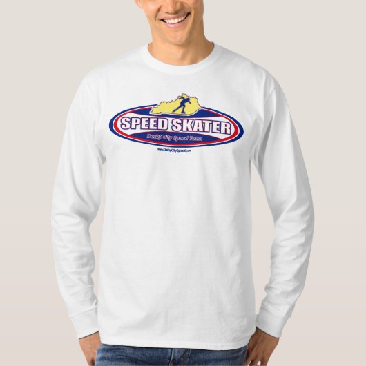 Speed Skater Oval - Long hoes T T-shirt (Voorkant)