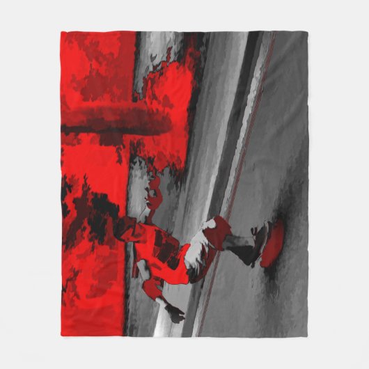 Speed Skater - Skateboarder Fleece Deken (Voorkant)