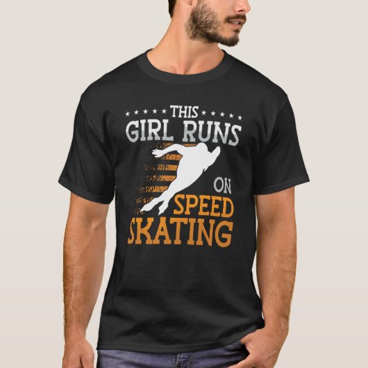 Speed Skating Skates Short Track Skater Workout Tr T-shirt (Voorkant)