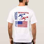 Speed Skating Verenigde Staten T-shirt (Achterkant)