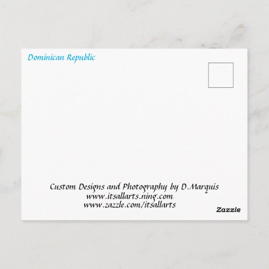 SPEEDBOAT IN DE DOMINICAANSE REPUBLIEK Briefkaart (Achterkant)