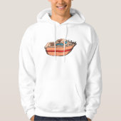 Speedboot Illustratie Leuk Nautische Boot Design Hoodie (Voorkant)