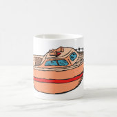 Speedboot Illustratie Leuk Nautische Boot Design Koffiemok (Center)