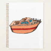 Speedboot Illustratie Leuk Nautische Boot Design Planner (Voorkant)