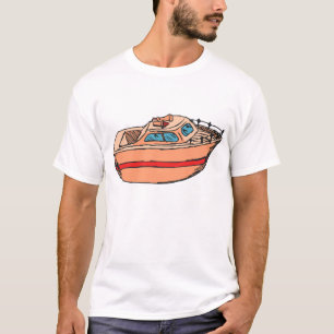Speedboot Illustratie Leuk Nautische Boot Design T-shirt