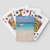 Speedboot in het blauw zee speelkaartendek pokerkaarten (Achterkant)