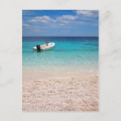 Speedboot in het blauwe zee briefkaart (Voorkant)