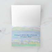 Speedboot Mountain Lake Waterverf Happy Birthday Kaart (Binnen)