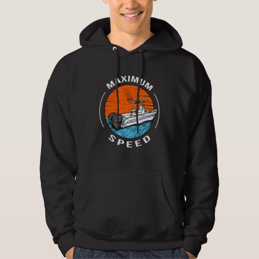 Speedboot Racing Boat kapitein motorboot Hoodie (Voorkant)