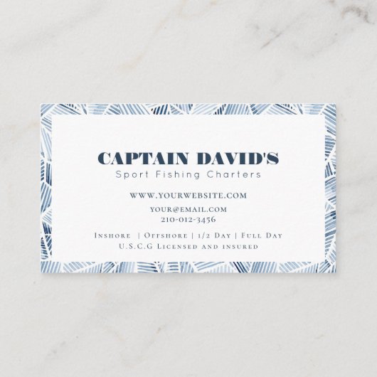 Speedboot Sport Vist Charters Visitekaartje (Achterkant)