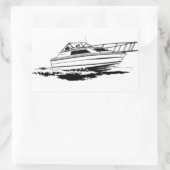 speedbootkruiser vierkante sticker (Tas)