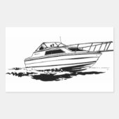 speedbootkruiser vierkante sticker (Voorkant)