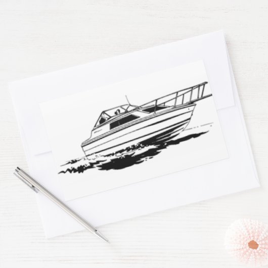 speedbootkruiser vierkante sticker (Envelop)