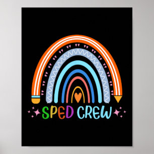 Speedcrew Rainbow speciaal onderwijs leraar Byck T Poster