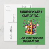 Speedcube Verjaardag Paniek Grappige Tag Grap Briefkaart (Voorkant / Achterkant)