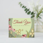 Speedful Green & Lady-bird Dank u Briefkaart (Staand voorkant)