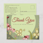 Speedful Green & Lady-bird Dank u Briefkaart (Voorkant / Achterkant)