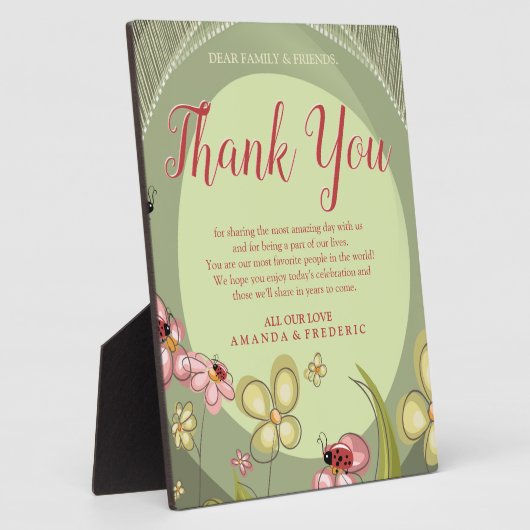 Speedful Green & Lady-bird Dank u Fotoplaat (Zijkant)