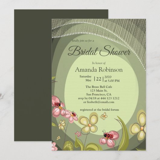 Speedful Green & Lady-bird Kaart (Voorkant / Achterkant)