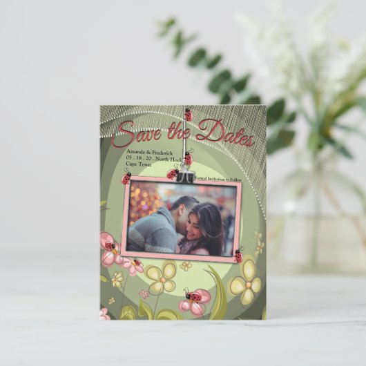 Speedful Green & Lady-bird Save The Date (Staand voorkant)