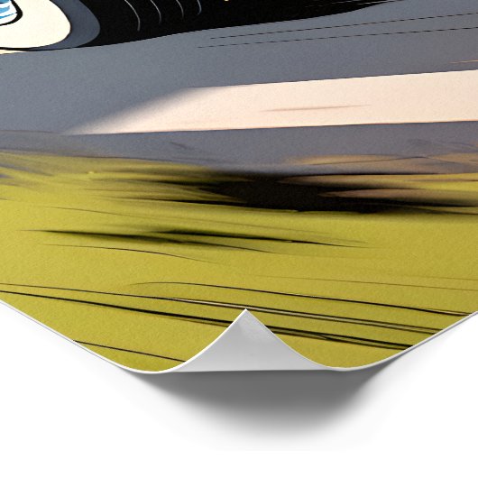 Speeding Car Pop Art Poster (Hoek)