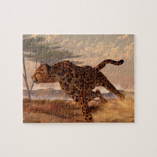 Speeding Cheetah Legpuzzel (Horizontaal)
