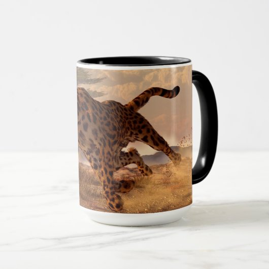 Speeding Cheetah Mok (Voorkant rechts)