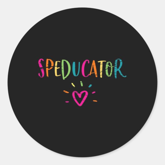 Speedleraar - Speducator Heart Ronde Sticker (Voorkant)